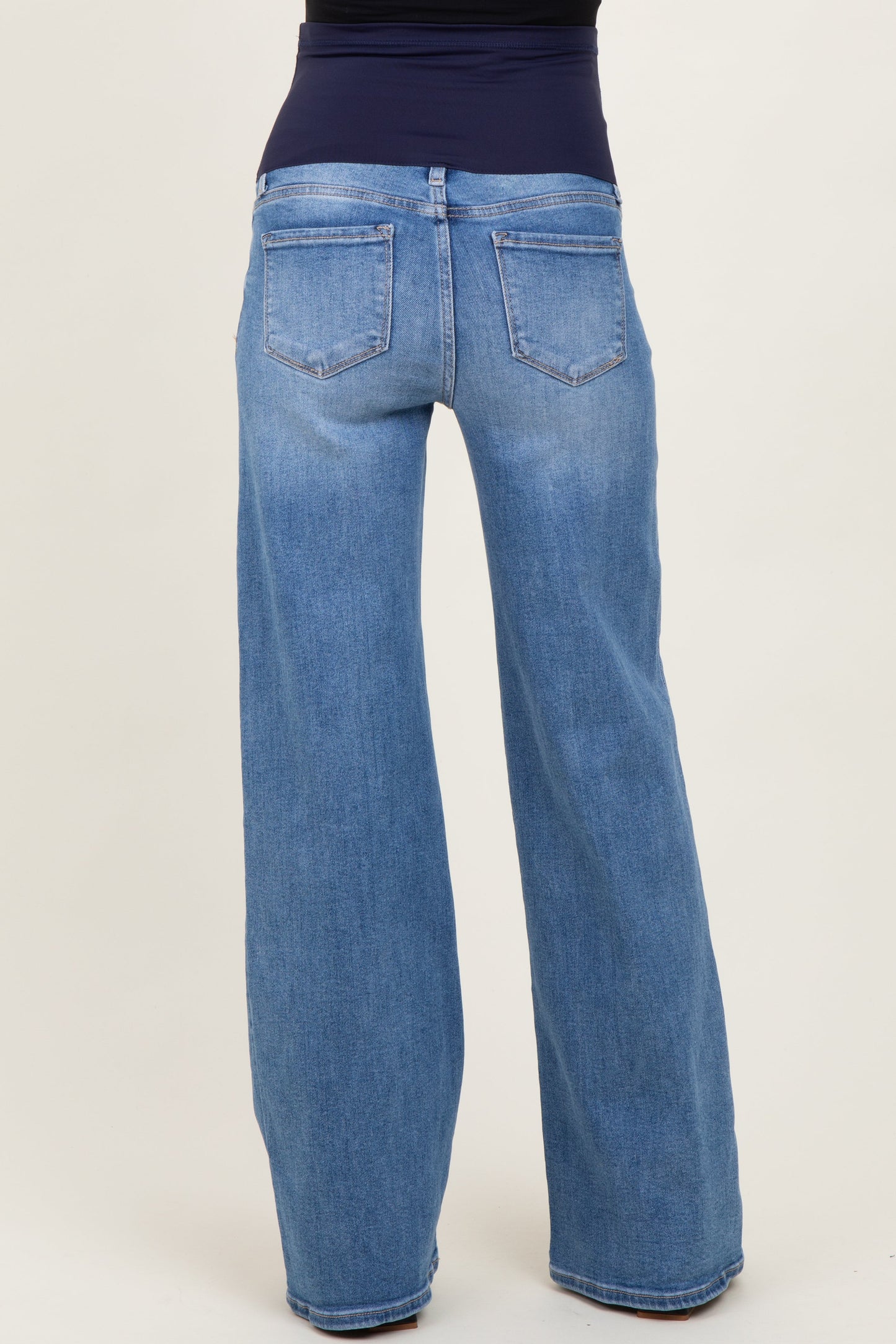 Medium Low Rise Wide Leg Maternity Jeans