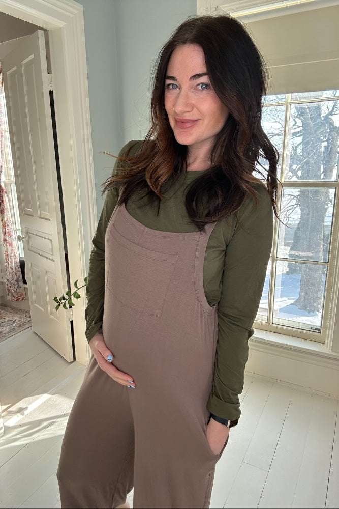 Olive Long Sleeve Maternity Top