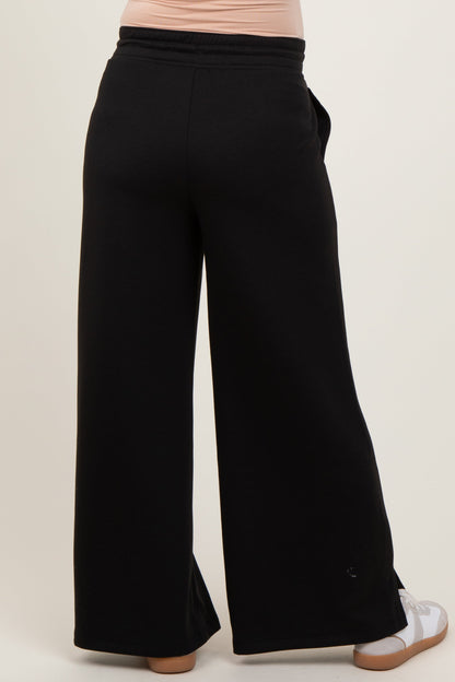 Black Drawstring Maternity Lounge Pants