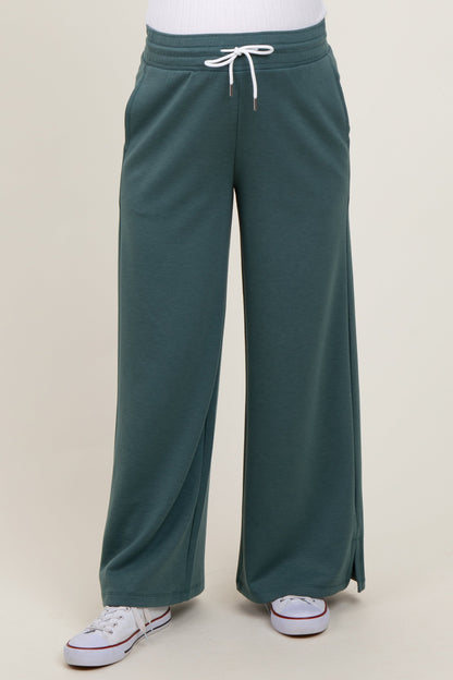 Teal Drawstring Maternity Lounge Pants