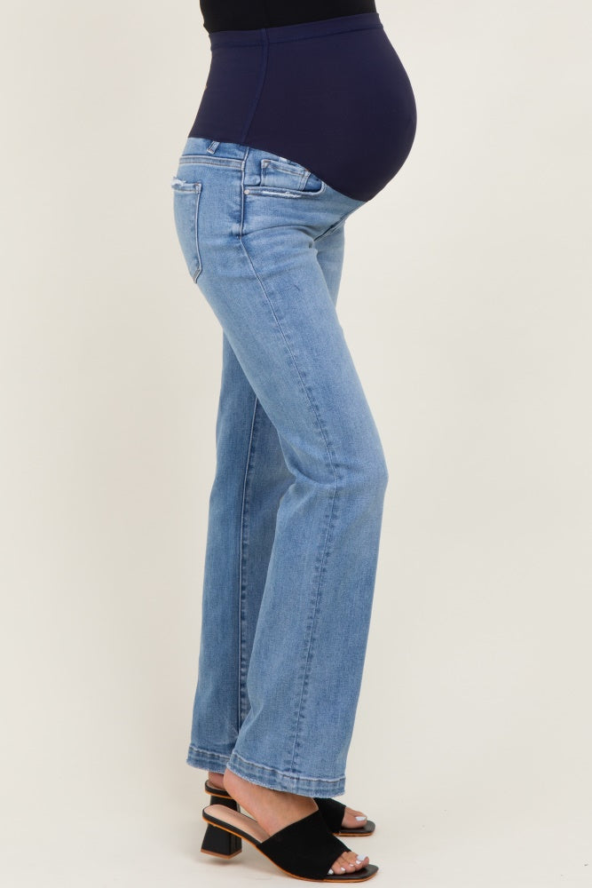 Medium Mid Rise Straight Maternity Jeans