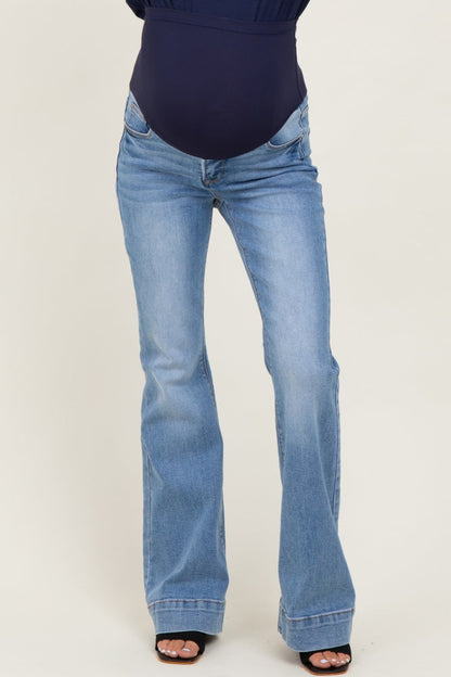 Medium High Rise Flare Maternity Jeans