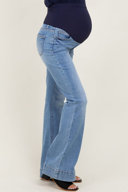 Medium High Rise Flare Maternity Jeans