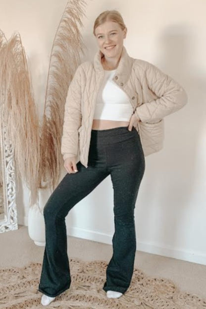 Black Flared Maternity Leggings