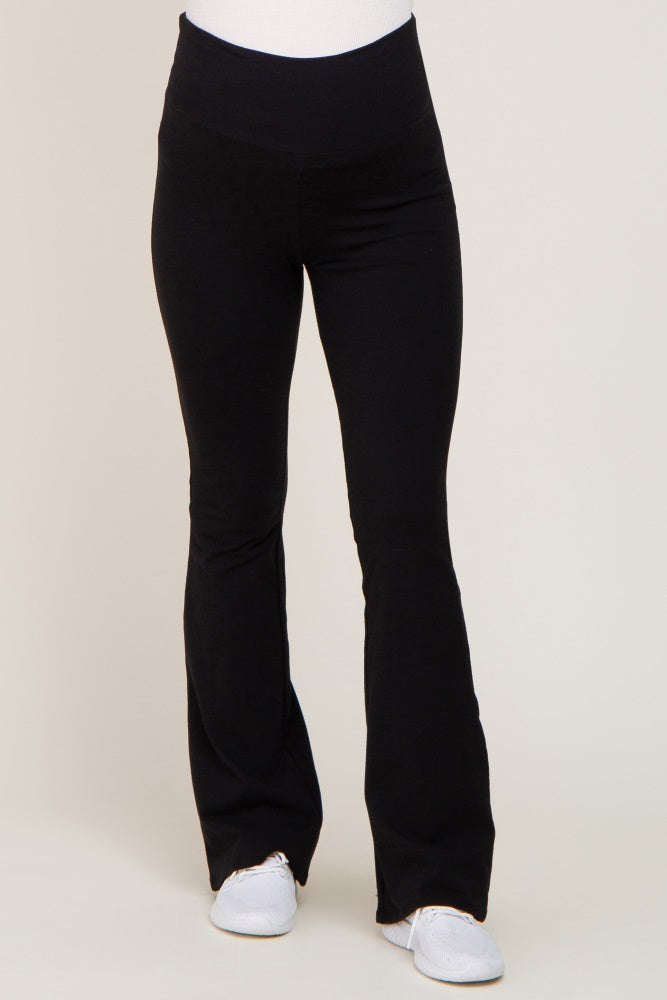 Black Flared Maternity Leggings