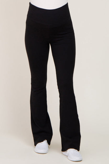 Black Flared Maternity Leggings